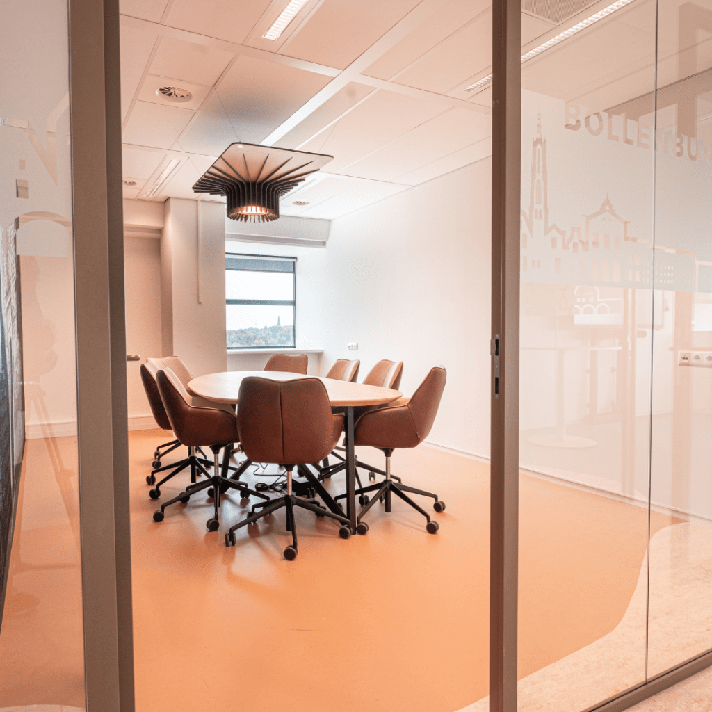 vergaderruimte glazen systeemwand